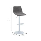 Tabourets de bar LeisureMod Tilbury avec base en fer blanc, tabourets de comptoir réglables en hauteur avec siège en cuir, fonction pivotante et repose-pieds, lot de 2