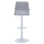 Tabourets de bar LeisureMod Tilbury avec base en fer blanc, tabourets de comptoir réglables en hauteur avec siège en cuir, fonction pivotante et repose-pieds, lot de 2