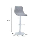 Tabourets de bar LeisureMod Tilbury avec base en fer blanc, tabourets de comptoir réglables en hauteur avec siège en cuir, fonction pivotante et repose-pieds, lot de 2
