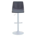 Tabourets de bar LeisureMod Tilbury avec base en fer blanc, tabourets de comptoir réglables en hauteur avec siège en cuir, fonction pivotante et repose-pieds, lot de 2