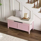 Banc de rangement GustoWave, Coffre de rangement en bois de 100 cm avec 2 charnières de sécurité, Banc d'entrée avec couvercle à charnière, Grand coffre pour salon, chambre à coucher