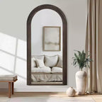 Miroir PexFix de 35 po L x 71 po H, classique, à cadre en bois massif arqué, couleur anthracite