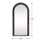 Miroir PexFix de 35 po L x 71 po H, classique, à cadre en bois massif arqué, couleur anthracite