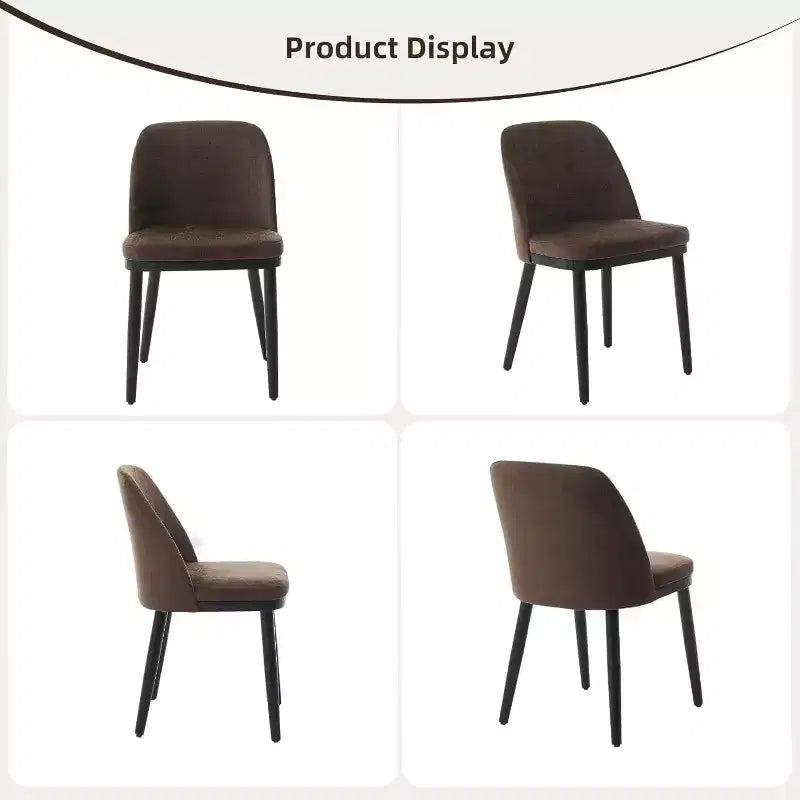 Acekool Chaises de salle à manger rembourrées, lot de 2, chaises d'appoint de cuisine modernes avec coussins épais, pieds en bois, beige ou marron