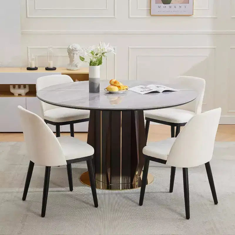 Acekool Chaises de salle à manger rembourrées, lot de 2, chaises d'appoint de cuisine modernes avec coussins épais, pieds en bois, beige ou marron