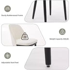 Acekool Chaises de salle à manger rembourrées, lot de 2, chaises d'appoint de cuisine modernes avec coussins épais, pieds en bois, beige ou marron