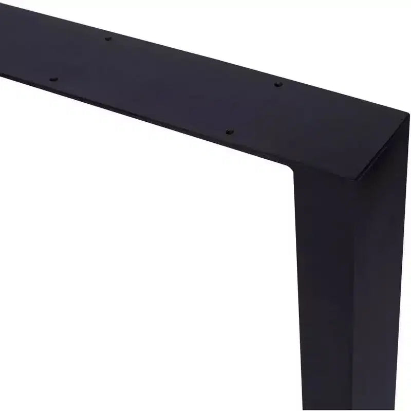 Lot de 2 pieds de table en métal robustes, pieds carrés larges en acier, pieds de table à manger et de bureau de style industriel, 28x35 pouces