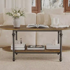 GustoWave 47.24 Petites tables basses ovales, table basse moderne du milieu du siècle pour salon, chambre, bureau, petits espaces