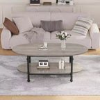 GustoWave 47.24 Petites tables basses ovales, table basse moderne du milieu du siècle pour salon, chambre, bureau, petits espaces
