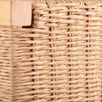 Banc en bois de 101,6 cm avec assise en corde tressée à la main et étagère de rangement pour entrée ou chambre à coucher