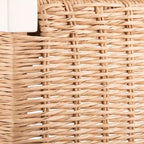 Banc en bois de 101,6 cm avec assise en corde tressée à la main et étagère de rangement pour entrée ou chambre à coucher