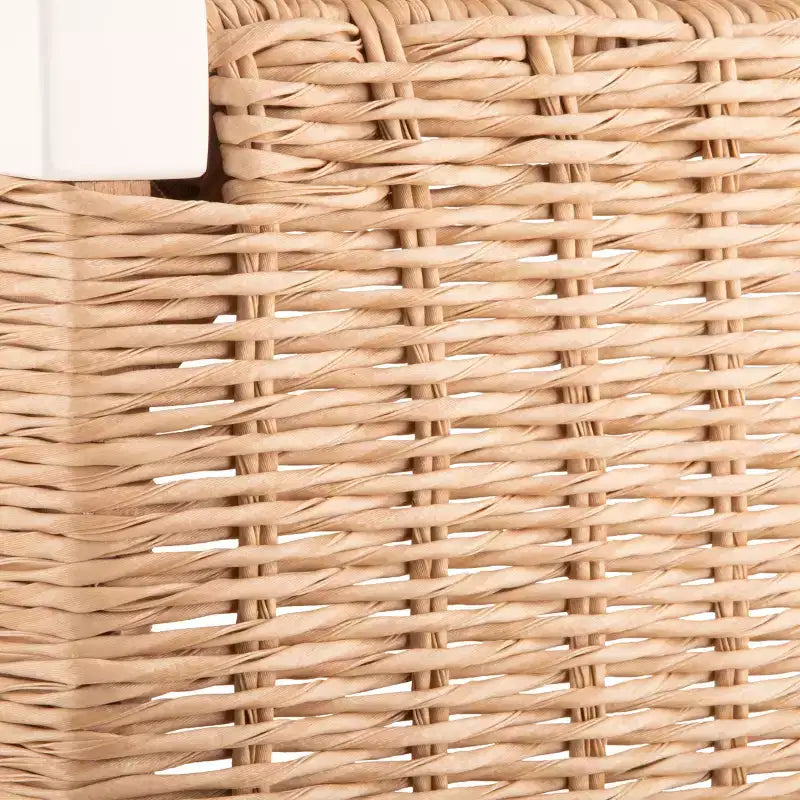 Banc en bois de 101,6 cm avec assise en corde tressée à la main et étagère de rangement pour entrée ou chambre à coucher