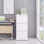 Classeur à 3 tiroirs avec serrure, armoire de classement verticale en métal, classeur sous bureau pour bureau à domicile