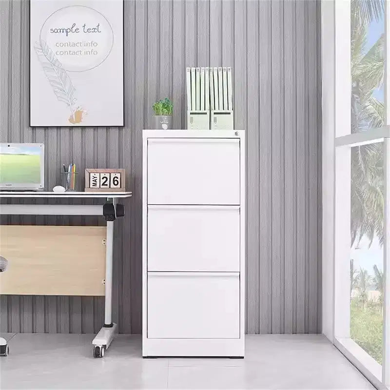 Classeur à 3 tiroirs avec serrure, armoire de classement verticale en métal, classeur sous bureau pour bureau à domicile