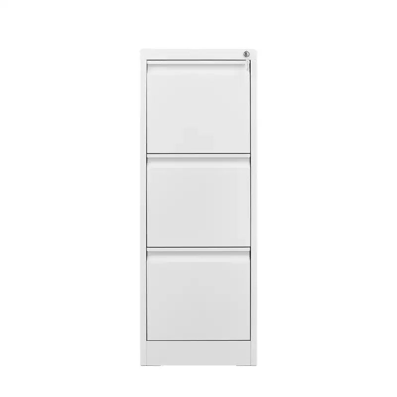 Classeur à 3 tiroirs avec serrure, armoire de classement verticale en métal, classeur sous bureau pour bureau à domicile