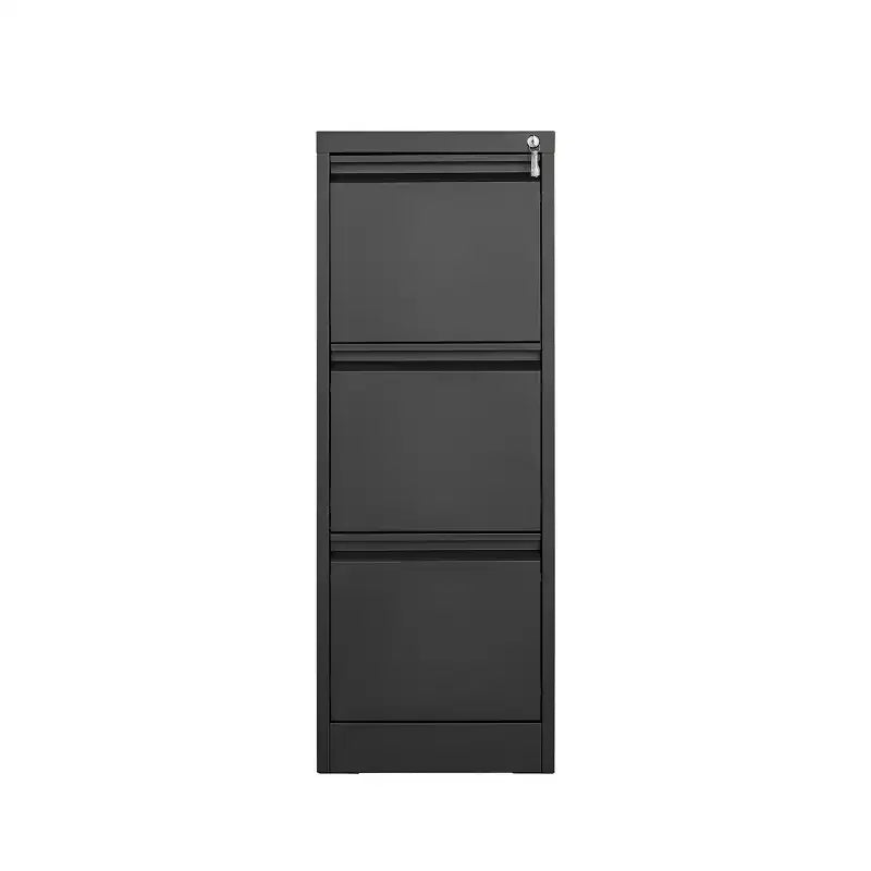 Classeur à 3 tiroirs avec serrure, armoire de classement verticale en métal, classeur sous bureau pour bureau à domicile