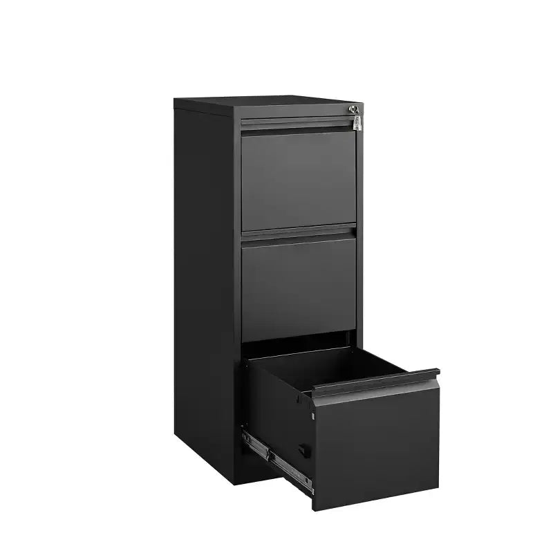 Classeur à 3 tiroirs avec serrure, armoire de classement verticale en métal, classeur sous bureau pour bureau à domicile