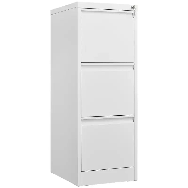 Classeur à 3 tiroirs avec serrure, armoire de classement verticale en métal, classeur sous bureau pour bureau à domicile