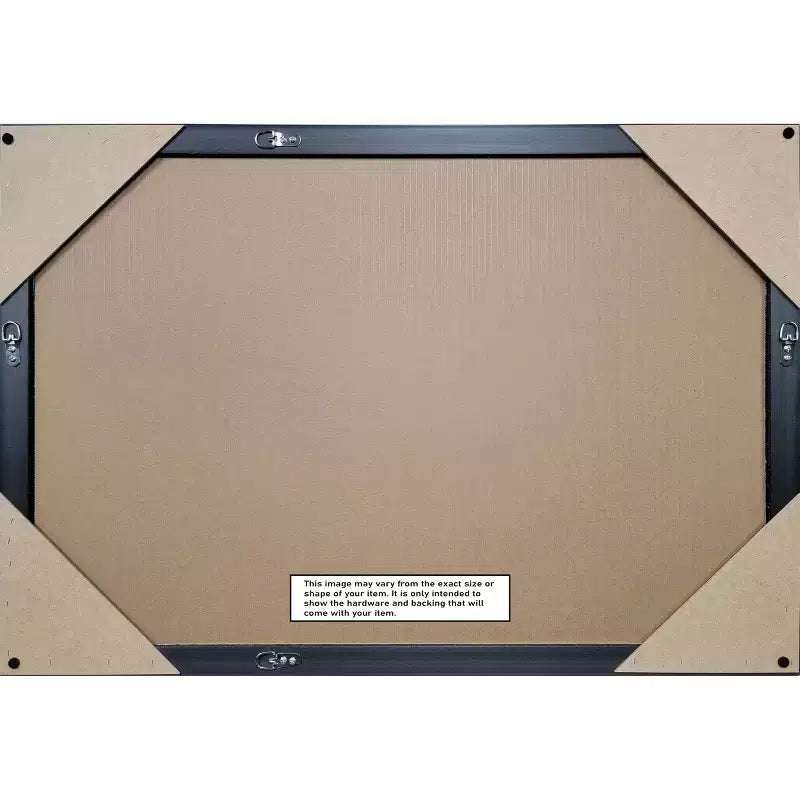 Miroir mural de salle de bain en bois biseauté, petite taille, bronze antique, 28,75 x 22,75 po