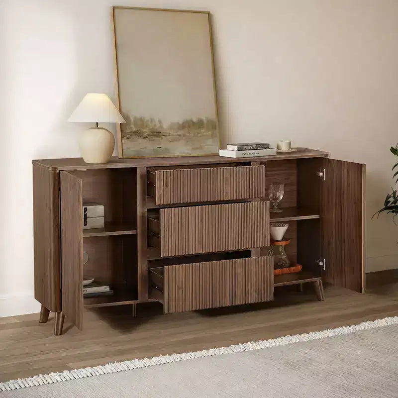 Buffet enfilade de 157 cm, Meuble de rangement moderne
