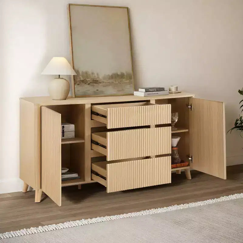 Buffet enfilade de 157 cm, Meuble de rangement moderne