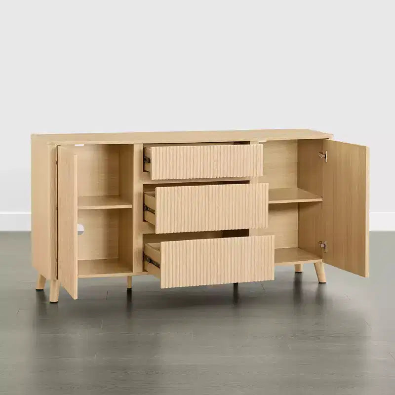 Buffet enfilade de 157 cm, Meuble de rangement moderne