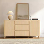 Spruce & Spring 62-Inch Sideboard Cabinet, Modern Buffet Cabinet with Storage