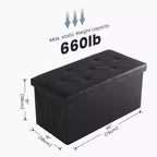 Banc Pouf de Rangement Pliable 109 cm en Similicuir, Rembourrage Épais en Mousse pour Entrée et Salon