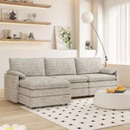 108 Modular Sectional Cloud Couch, Modern Chenille L Shaped Modular Sofa, Sectional Sofa for Apartment