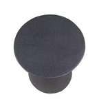 Table d'appoint ronde de 21 pouces, design martelé à la main, base en aluminium en forme de tambour