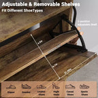 Meuble à chaussures avec 2 tiroirs basculants et coussin d'assise rembourré, pour entrée, couloir, en bois antiseptique