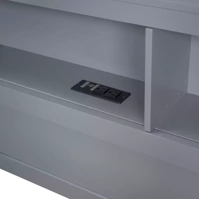 Lit de repos avec bibliothèque en L et 2 tiroirs, lit de jour en bois avec étagère de rangement et ports de chargement USB