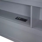 Lit de repos avec bibliothèque en L et 2 tiroirs, lit de jour en bois avec étagère de rangement et ports de chargement USB