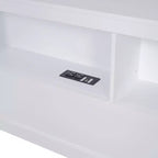 Lit de repos avec bibliothèque en L et 2 tiroirs, lit de jour en bois avec étagère de rangement et ports de chargement USB