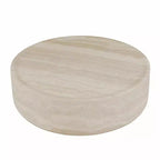 Table basse ronde en fibre de verre, Pièce maîtresse moderne, Aucun assemblage requis, Pour salon ou bureau