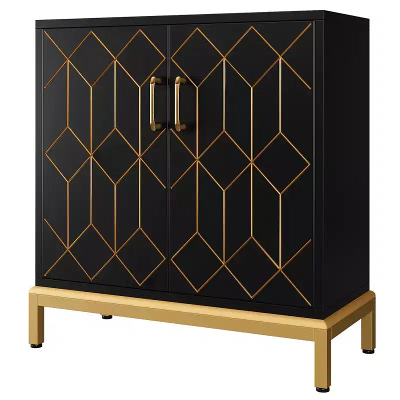 Doors and Shelves for Kitchen Modern Rattan Storage Cabinet , Dining Room