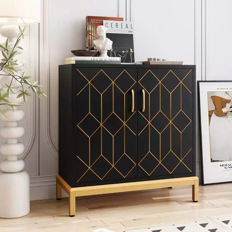 Portes et étagères pour armoire de rangement moderne en rotin de cuisine, salle à manger