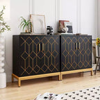 Portes et étagères pour armoire de rangement moderne en rotin de cuisine, salle à manger