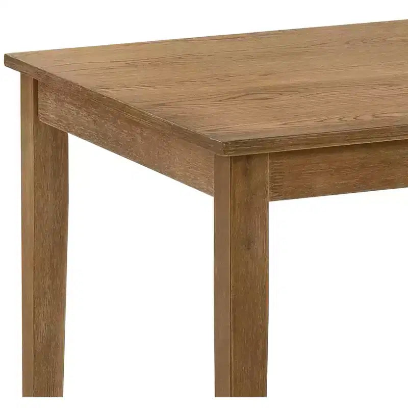 Ensemble de salle à manger 5 pièces en tissu et hévéa avec chaises rembourrées