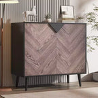 Meuble de Rangement en Bois, Buffet Autonome avec Rangement, Meubles d'Appoint pour Salon, Salle à Manger,