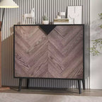 Wood Finish Storage Free Standing Accent Cabinet Sideboard Buffet Cabinet with Storage,Accent Cabinets for Living Room, Dining Room,