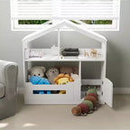 Étagère à Livres Polyvalente à 3 Niveaux pour Enfants avec Lumière à Détecteur de Mouvement - Organisateur de Rangement en Bois pour Jouets avec Dispositif Anti-basculement