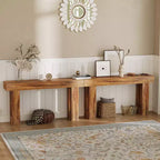 Console étroite et longue de 63 pouces, table d'entrée en bois de style ferme pour couloir, salon, derrière un canapé, table d'appoint industrielle pour une décoration moderne et rustique