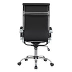 Chaise de bureau de direction pivotante en similicuir gris réglable en hauteur de 34 po H
