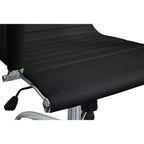 Chaise de bureau de direction pivotante en similicuir gris réglable en hauteur de 34 po H