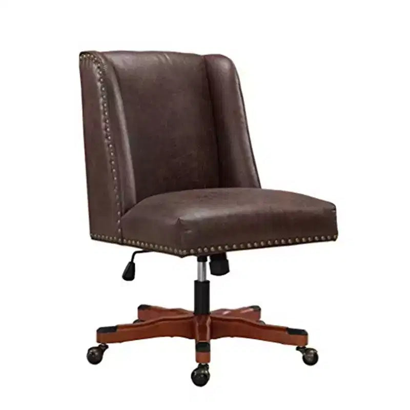 HomeStock 43 in.H Adjustable Height Black PU Leather Seat Material with Adjustable Tilt Office Chairs