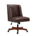HomeStock 43 in.H Adjustable Height Black PU Leather Seat Material with Adjustable Tilt Office Chairs