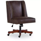 Fauteuil de bureau en similicuir noir, hauteur 43 po, réglable avec inclinaison ajustable