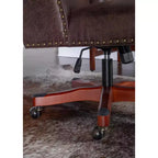 Fauteuil de bureau en similicuir noir, hauteur 43 po, réglable avec inclinaison ajustable