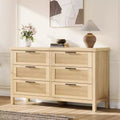 Recessed five-drawer chest with six drawers, large-capacity clothing storage cabinet, suitable for bedrooms, living rooms, or hallways.